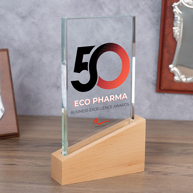 Trofeos de cristal personalizados Premium