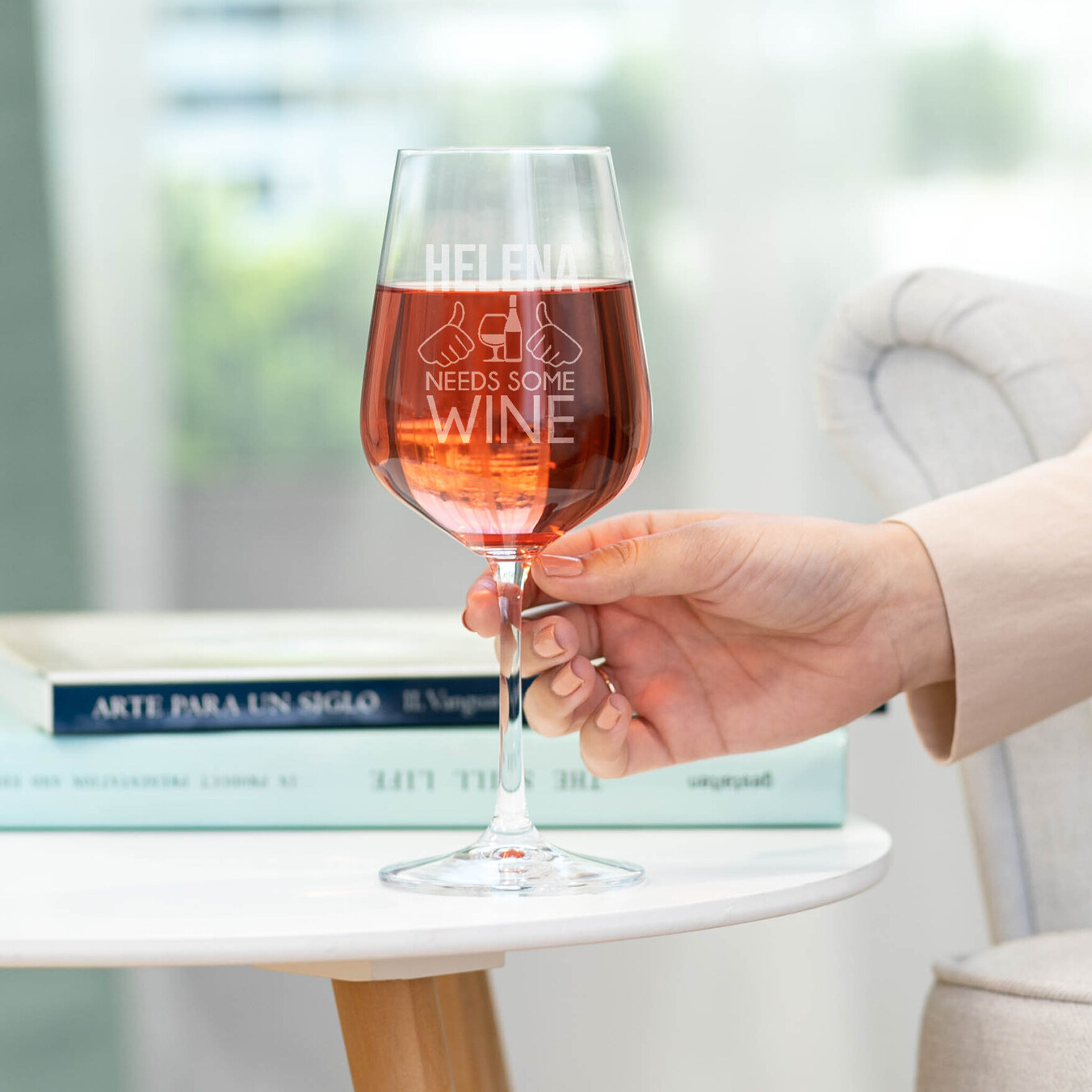 Copa de vino personalizada