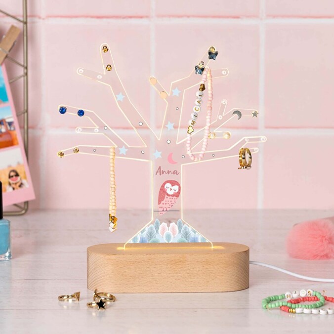 Organizador de joyas luminoso personalizado Árbol de la Vida
