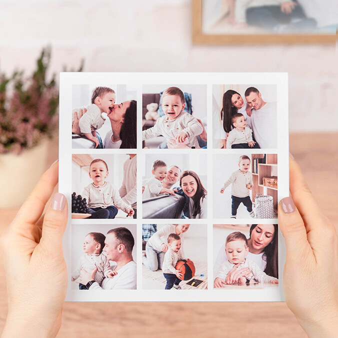 Personalised wooden photo block