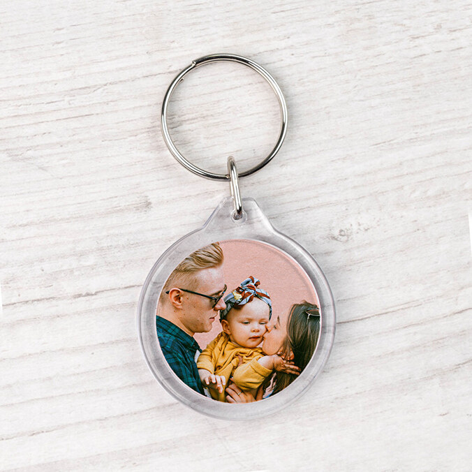 Personalizowany okrągły brelok do kluczy z plexi