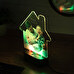 Personalised 3D lamp house shaped with wooden base