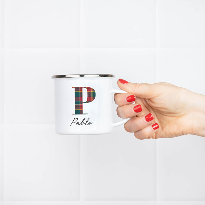 Tazza smaltata personalizzata