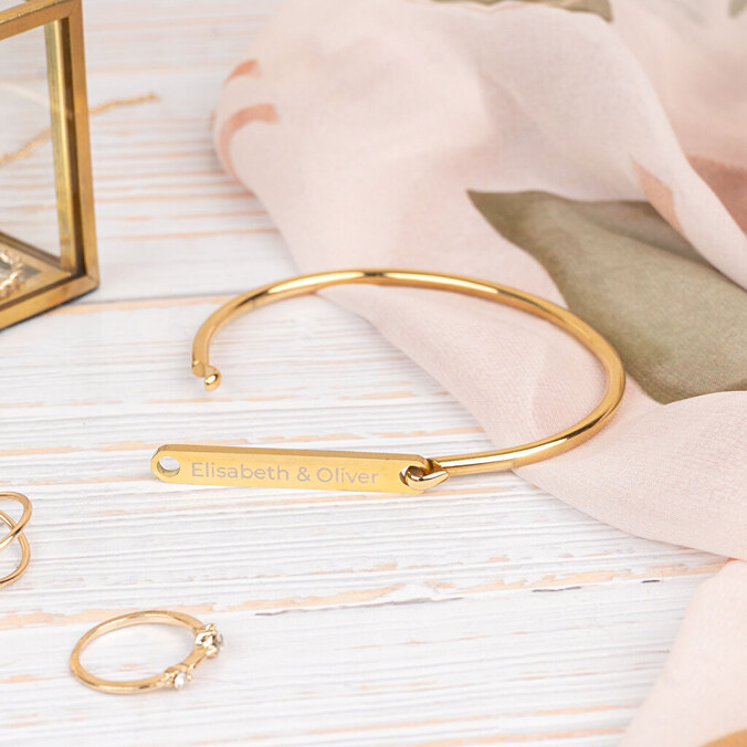 Bracciale rigido inciso