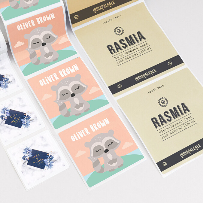 Personalised sticker labels