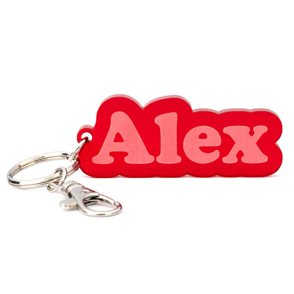 Porte-clés acrylique personnalisé avec prénom