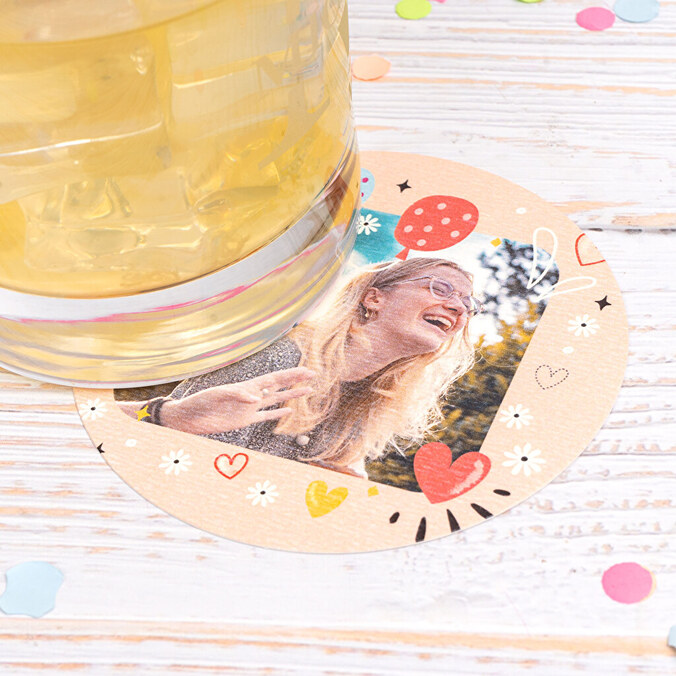 Personalised disposable paper coasters