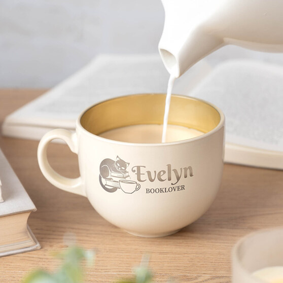 Tazas grabadas Gold de vidrio templado
