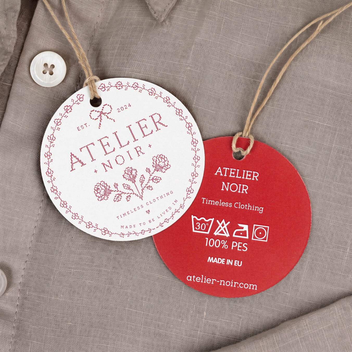 Etiquetas para pendurar personalizadas