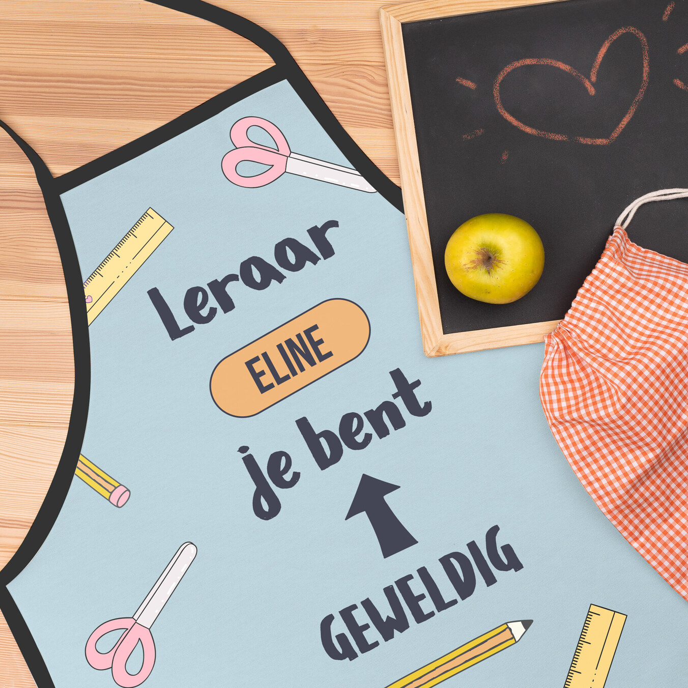 Gepersonaliseerd keukenschort met volledige bedrukking