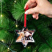 Akrylátová vánoční ozdoba s potiskem ve tvaru hvězdy