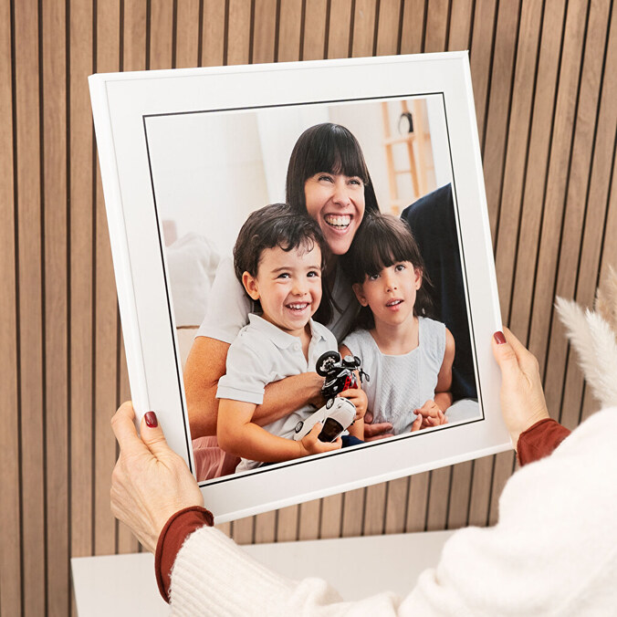 Personalised photo print with aluminium frame