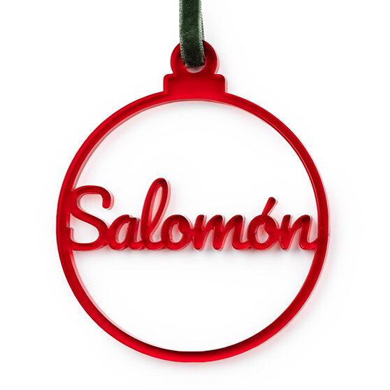 Ronde kerstballen en ornamenten met persoonlijke namen