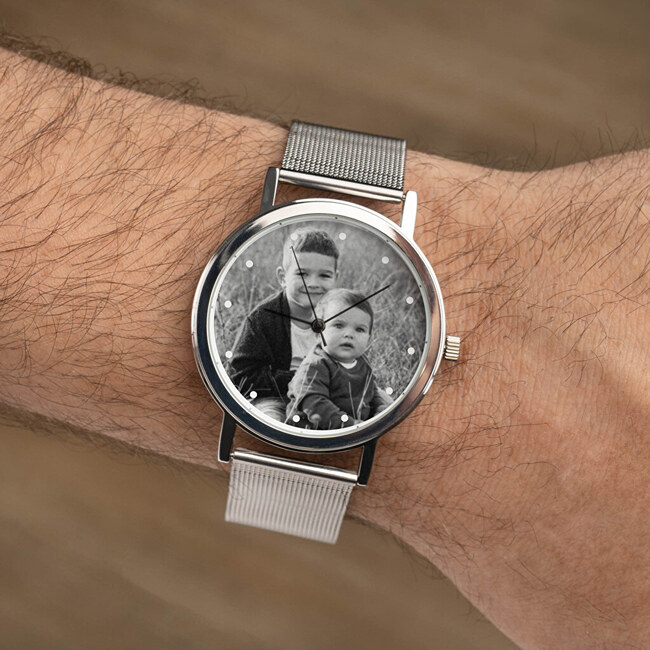 Heren horloge met persoonlijke foto