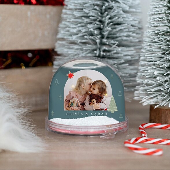 Runde Schneekugel mit Foto selbst gestalten