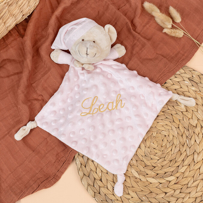 Doudou personalizado con nombre para bebé