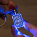 3D crystal keyring engraved with light
