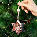 Adorno de Navidad personalizado de madera con forma de estrella