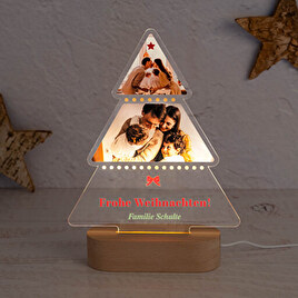 3D Lampe Holz Weihnachtsbaum