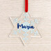 Decorazione natalizia in plexiglass personalizzata a forma di stella