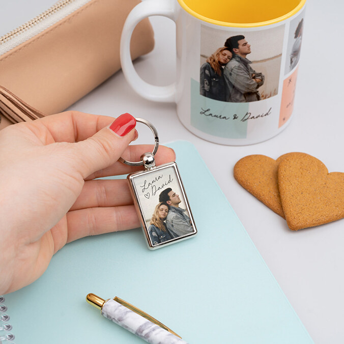 Personalizowany brelok do kluczy prostokątny