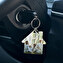 Personalised wooden keyring with the shape of a house Personalised wooden keyring with the shape of a house