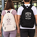 Personalised classic multi-pocket backpack