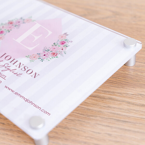 Personalised acrylic signs for doors