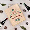 Coffret vin en bois personnalisé triple