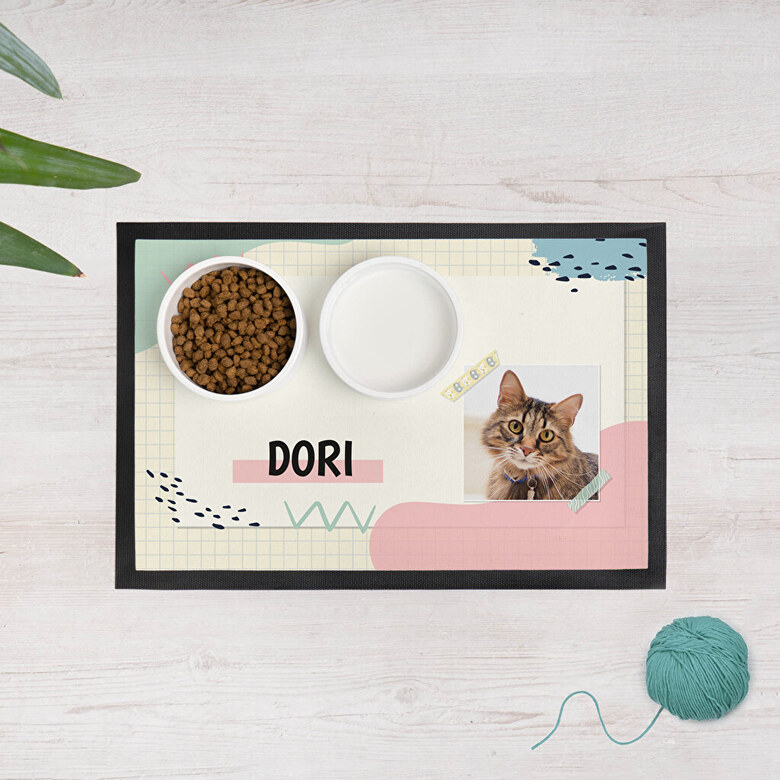 personalised cat feeding mat