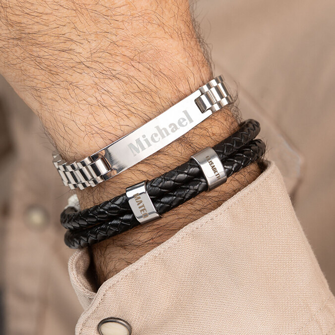 Graviertes Armband für Herren