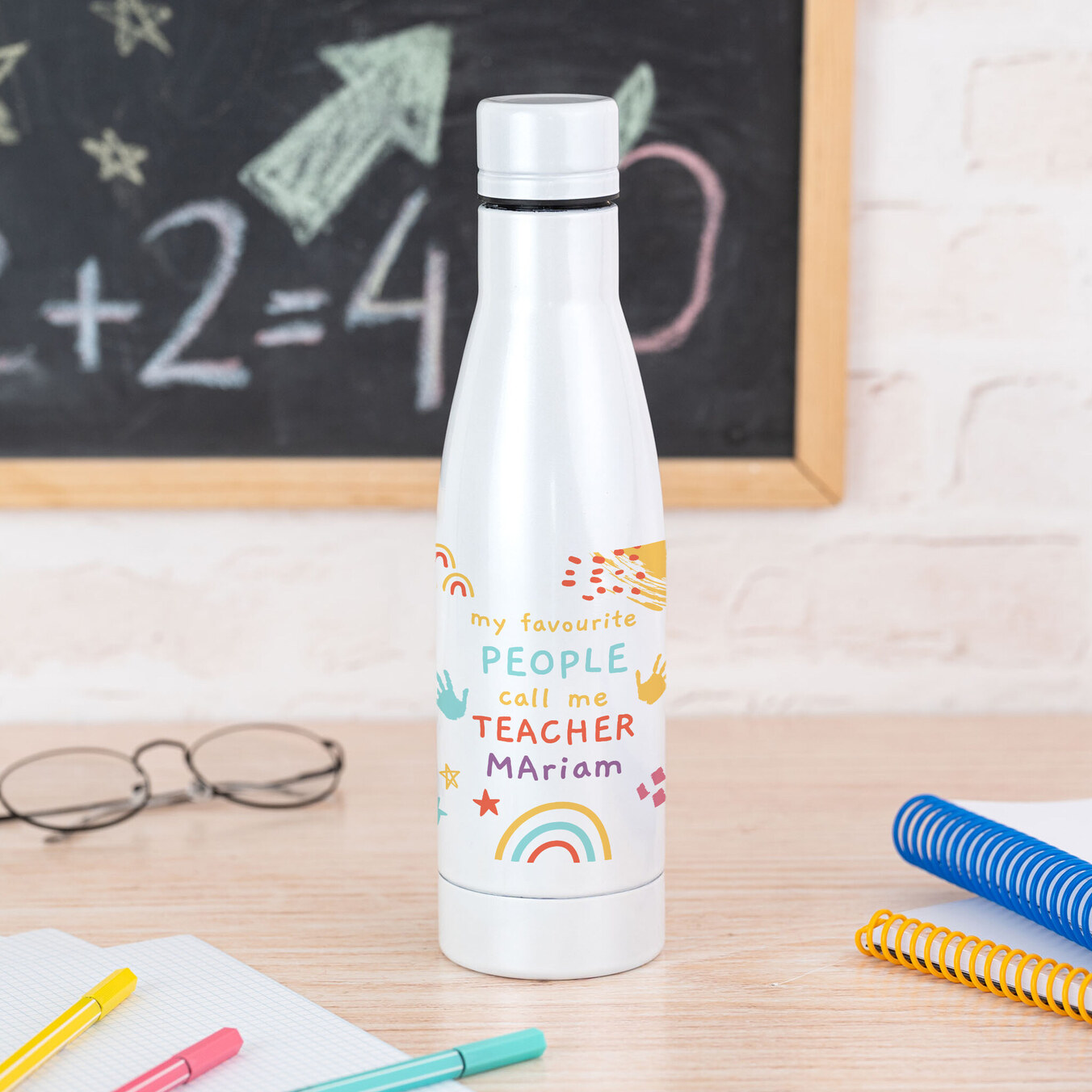 Personalised stainless steel bottle 500 ml.