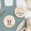 Personalised wooden milestone cards