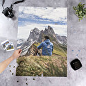 Rechthoekige fotopuzzel van karton bedrukken en maken