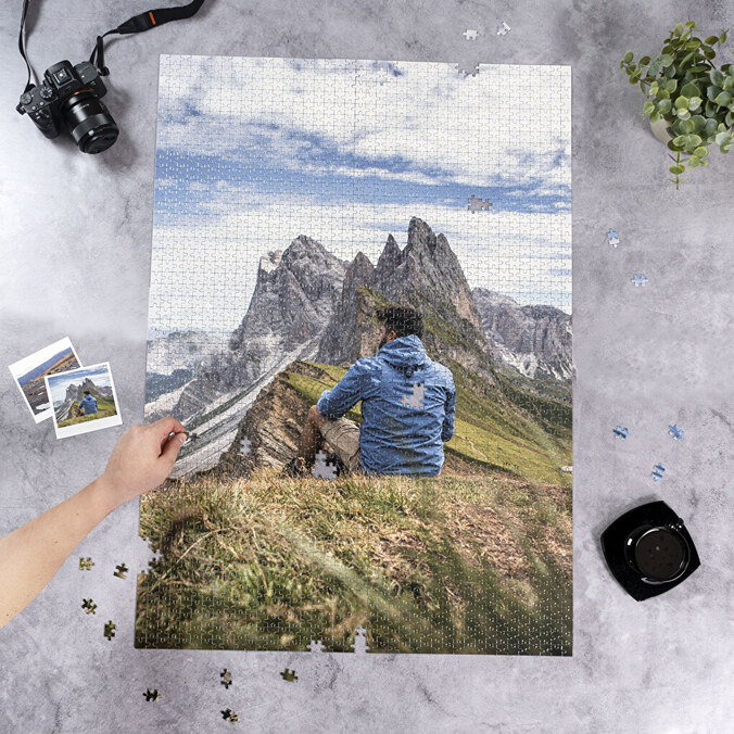 Rechteckige Puzzle aus Karton mit Foto bedrucken lassen