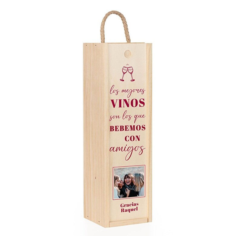 Anniversaire Boîte Coffret Pour Bouteille De Vin Personnalisée Caisse À Vin Ou Champagne En Bois Avec Couvercle Personnalisable 2 bouteilles Idée Cadeau Fêtes 