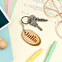 Personalizowany brelok z naturalnego drewna