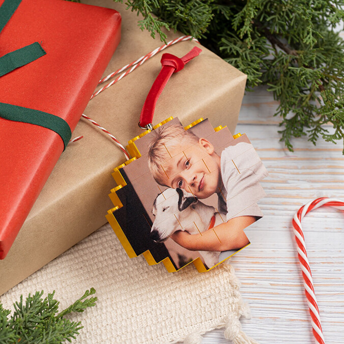 Gepersonaliseerde Kerstbal Blocks