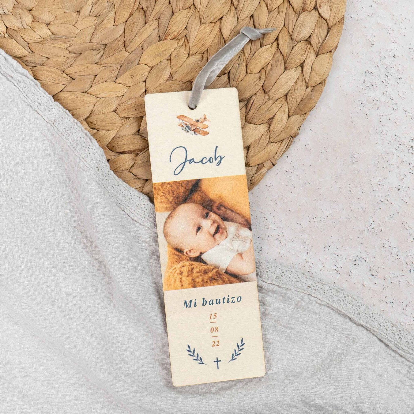 Marcapáginas de madera personalizado