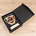 Trofeo de metacrilato copa personalizado con base madera