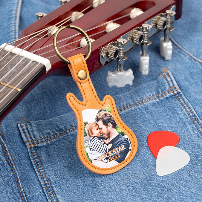 Portachiavi personalizzato o porta plettro chitarra