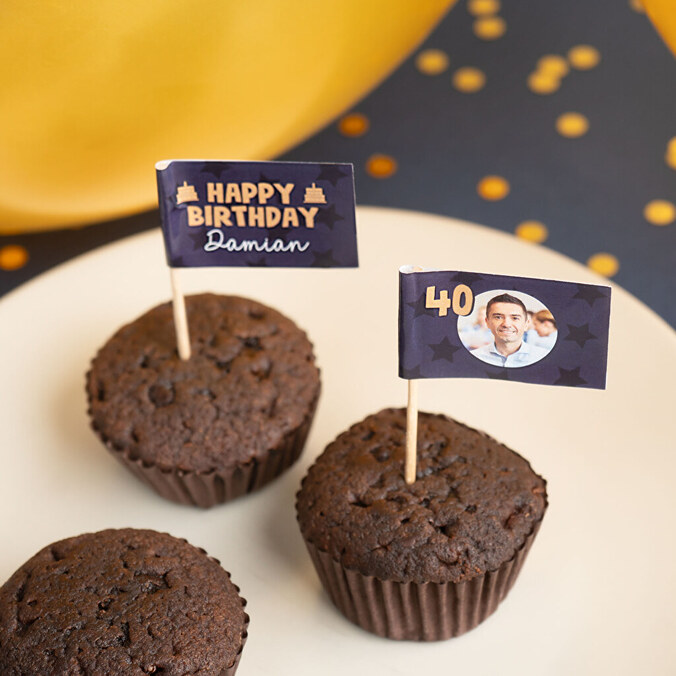 Personalised toothpick flags