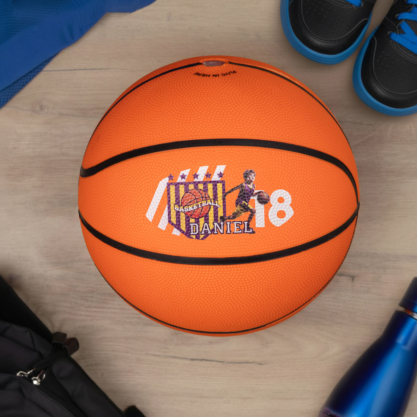 Bola de basquete luminosa personalizada