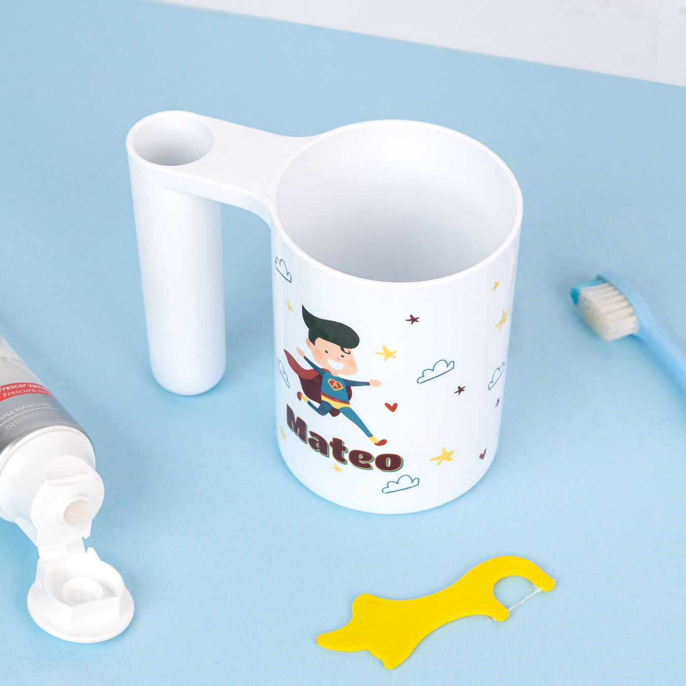 Personalised toothbrush holder