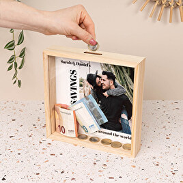 Wooden money box