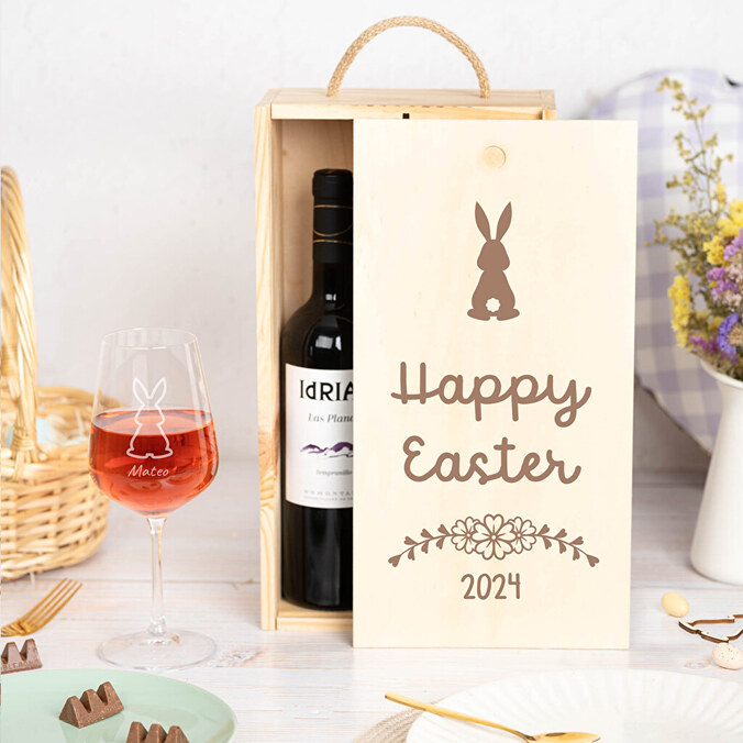 Podwójne personalizowane pudełko na wino