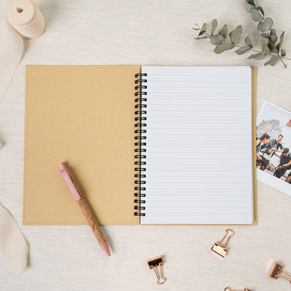 Notizbuch Kraft aus recyceltem Papier personalisiert