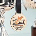 Medaille bedrucken aus Holz