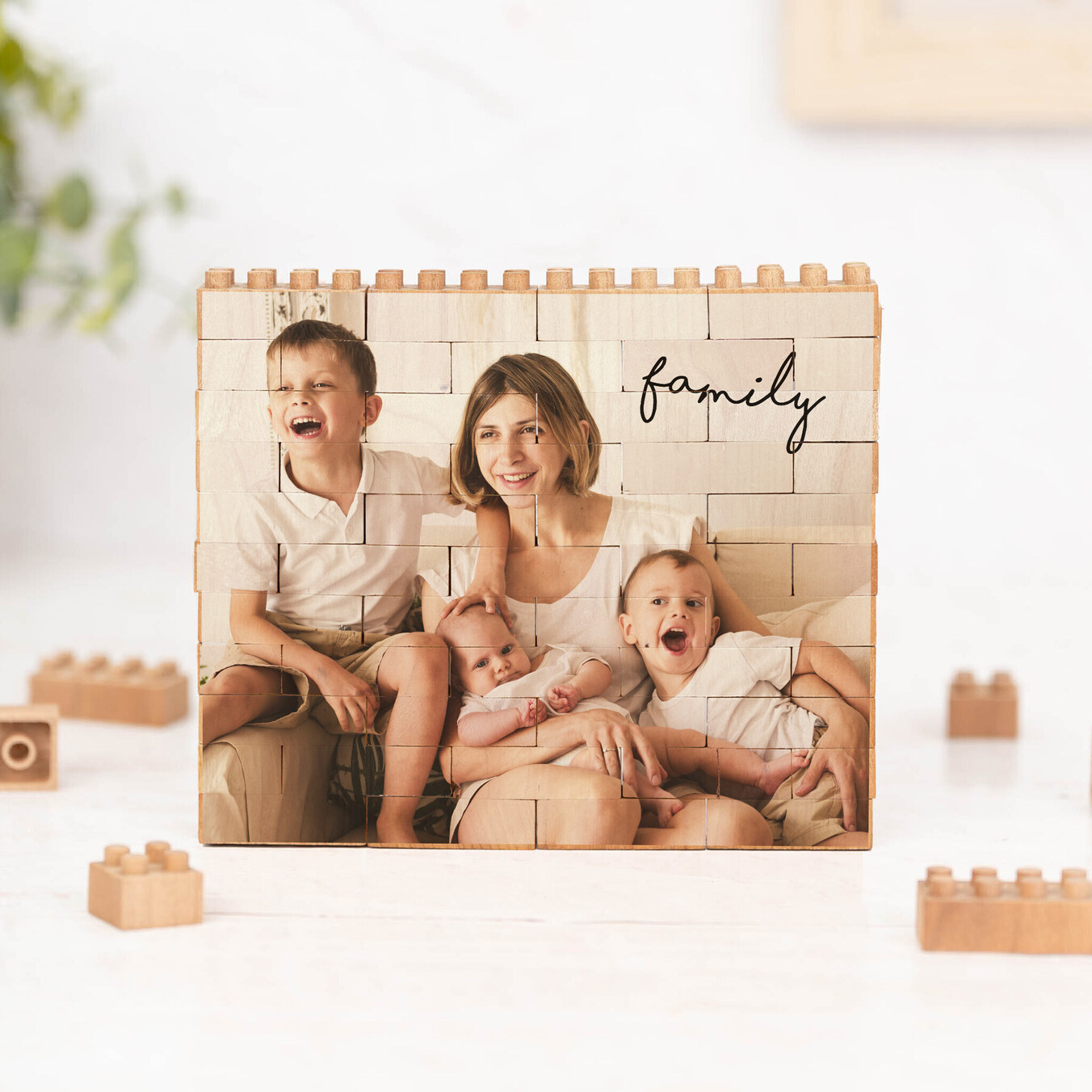 Personalizowane Puzzle Block drewniane