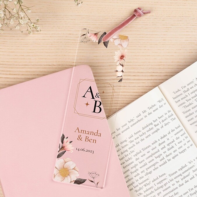 Personalised acrylic bookmark